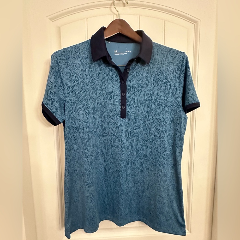 Under Armour Blue Polo with Navy Trim